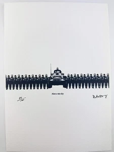 Banksy Original Vintage Art Print Lithograph Signed Limited COA - Picture 1 of 3