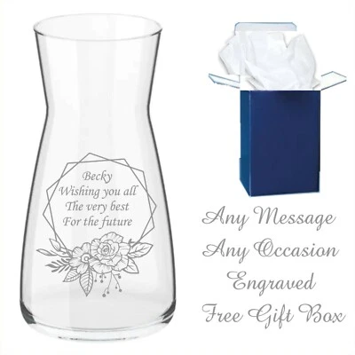 Personalised engraved glass vase Wedding Anniversary gift, Nan Mum Gift - Image 1 of 3