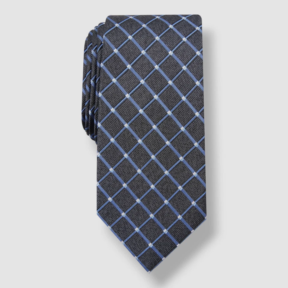 Corbata de cuello Harland clásica delgada con rejilla de seda negra para hombre Nautica talla 57x3 Foto 1 de 1