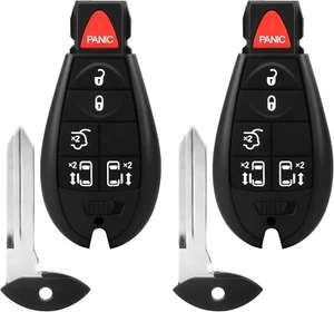 2 Remote Car Key Fob For 2008-2020 Dodge Grand Caravan Chrysler Town&Country - Foto 1 di 5