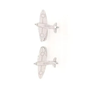 Gemelos estilo Aeroplan de plata de ley 925 - Imagen 1 de 2