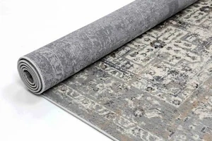 Tadley Grey Medallion Distressed Transitional Rug Runner 80x300cm *FREE DELIVERY - Picture 1 of 4