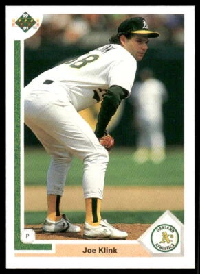 Joe Klink 1991 Upper Deck #468 Oakland Athletics - Image 1 of 2