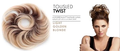 Daisy Fuentes Secret Extensions Tousled Twist Luxhair Hair Light Golden Blonde - Image 1 of 2