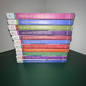 Annies Quilted Mysteries Series Set Lot 11 1-10&12HC DJ Ribbon Bookmark NEW - Picture 1 of 16