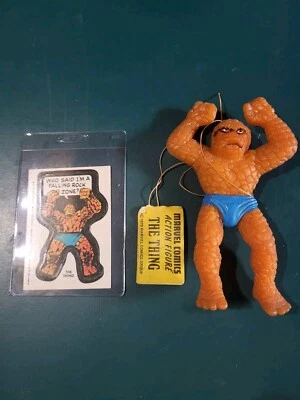 Rare THE THING BEN COOPER RUBBER JIGGLER FIGURE MARVELMANIA 1979 With Tag - Image 1 of 4