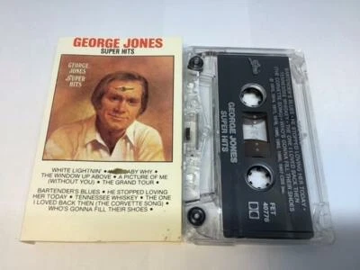 GEORGE JONES Audio Cassette Tape SUPER HITS 1987 CBS Records Canada WFET-40776 - Image 1 of 4