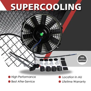 Ventilador térmico de refrigeración para radiador eléctrico de 9" pulgadas 12 V voltios + kits de montaje AU - Imagen 1 de 9
