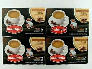(48) Indulgio English Toffee Cappuccino K-Tassen 4 Boxen à 12 Pods Kaffee Keurig - Bild 1 von 11