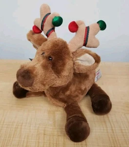 Gund Ridlay 088835 braun Weihnachten Rentier Elch Plüsch grün rot Bommel Geweih - Bild 1 von 15