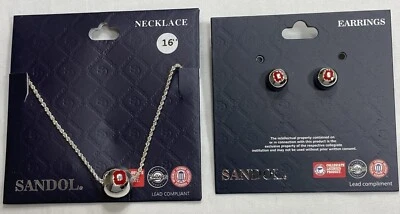 New Ohio State Buckeyes Necklace and Earring Set, NCAA - Image 1 of 4