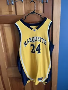 Maglietta Nike Marquette Gioco Basket Usata #24 Taglia 48+4 Golden Eagles - Foto 1 di 9