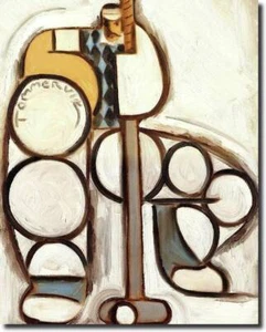 Golf Putting Art Man Playing Golf Green Abstract Golfing Home Office Decor Gift - Picture 1 of 2