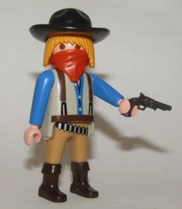 Playmobil Cowboy Bandit w/ Black Hat & Gun - C19 - Picture 1 of 4