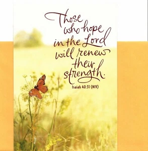 Encouragement & Hope Butterfly Butterflies Theme Mahogany Hallmark Card  - Picture 1 of 3