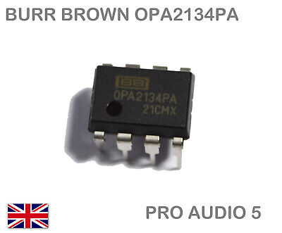 1x Burr Brown OPA2134PA OPA2134  Dual Audio OP-AMP I.C. DIP-8 - UK Fast Post • 3.49£