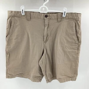 Magellan Men’s Summerville Poplin Flat Front Shorts Khaki Size 38W 9” 894 - Picture 1 of 10