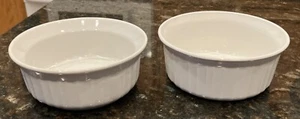 2 Corning Ware F-16-B blanco francés 16 OZ Cazuela Ramekin platos/tazones para hornear - Imagen 1 de 4