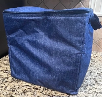 ❄️Thirty-One Signature Collection Cooler Tote Patrón Crosshatch Bolso Aislado❄️ Foto 1 de 4