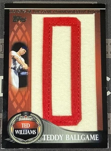 Toppa Topps Legends Of The Game Ted Williams Teddy Ballgame "D" 2009 /50 - Foto 1 di 2