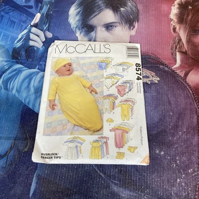 Sewing Pattern Infants and Preemie Layette Stretch Knit Only UNCUT McCall's 8574 - Image 1 of 3