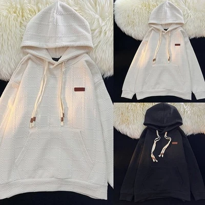 Loose Sweatshirt Plaid Hoodie Hooded Neckline Plaid Pattern Relaxed Fit - Image 1 of 4