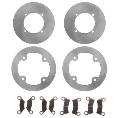 Rotores de freno y pastillas de freno MudRat para Polaris RZR S 800 EFI 09-2014 delanteros y traseros Foto 1 de 4