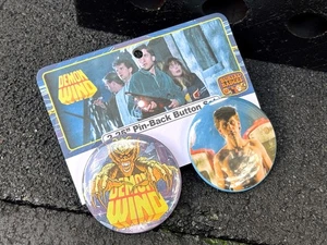 Demon Wind - Set of (2) 2.25" Buttons | ☙Burial🪦Badges❧  - Picture 1 of 5