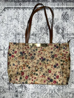 Patricia Nash Silvi TPU Coated Canvas Travel Tote Prairie Floral Rose Large - Image 1 of 4