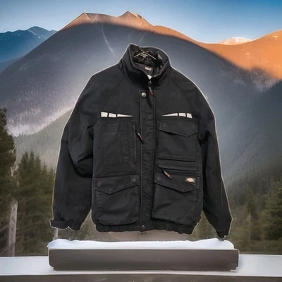 Chaqueta Dickies Pro Cordura Bomber Grado Militar Ropa de Trabajo Negra JJ007BK Para Hombre’s M Foto 1 de 4