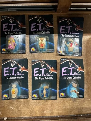 CONJUNTO COMPLETO DE 6 LJN E.T. FIGURAS DE AÇÃO EXTRATERRESTRES - 1982 - MOC - Imagem 1 de 4