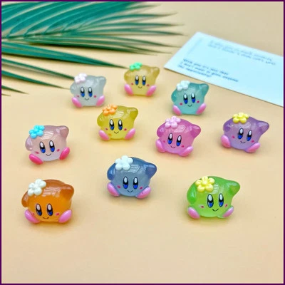 10件装Star Kirby可动人偶发光柯比配件装饰DIY树脂 — 第 1/4 张图片