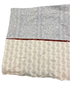 NWOT Pottery Barn Pr (2) King Pillow Cases Slate Blues Gray White Floral Zip - Picture 1 of 7