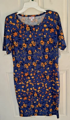 Новый с Ярлыками Royal синий оранжевый цветок LuLaRoe - Julie карандаш платье женщин большой - Изображение 1 из 4