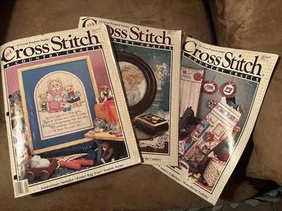 3 Cross Stitch and Country Crafts Magazines With By The Sea Collectors Series - Image 1 of 4