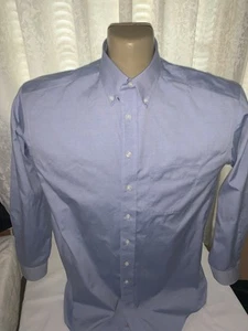 Roundtree & Yorke Gold Label Men’s  L/S Button Dress Shirt BLUE  15 1/2 / 34 - Picture 1 of 8