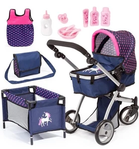 Bayer Dolls Pram Stroller & Accessories Set - Picture 1 of 10