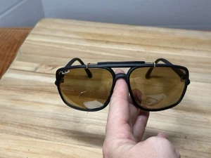 Ray Ban Bausch Lomb 50 Sunglasses Vtg Rare France Black Glasses Vagabond Aviator - Picture 1 of 18