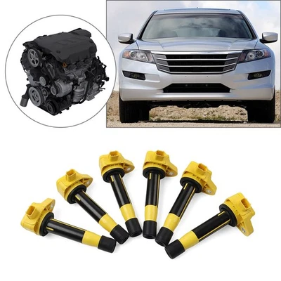 6Pcs Ignition Coil UF603 For Honda Odyssey Accord Pilot For Acura MDX RDX TL RL - Image 1 of 4