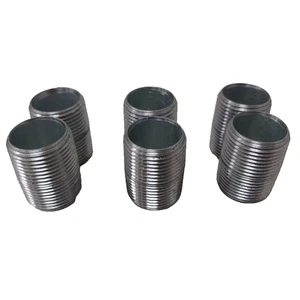 6 nuevas tetinas de acero roscadas de 1,5" por 1" nuevas sin paquete original - Imagen 1 de 4