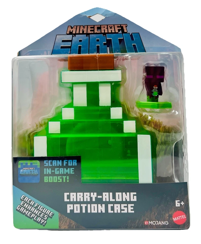 Minecraft Earth Carry Along Potion Case Set Green RARE Mattel 2019