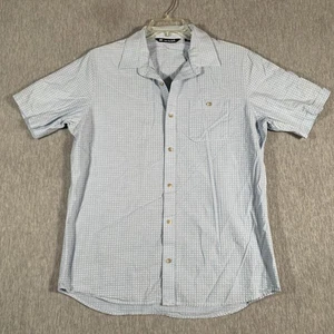 TravisMathew Shirt Mens Large Blue White Dot Short Sleeve Button Up Casual - Picture 1 of 11