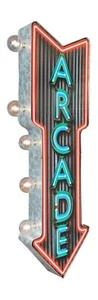 Arcade Double-Sided Vintage Inspired LED Marquee Sign for the Home - Picture 1 of 10