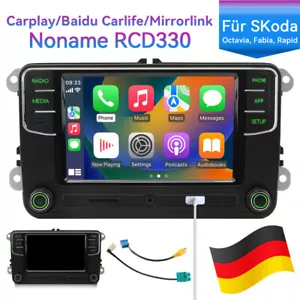 For PQ VW Skoda NONAME RCD330 Grün Licht CarPlay Android Auto RCD340G MIB Radio - Bild 1 von 16