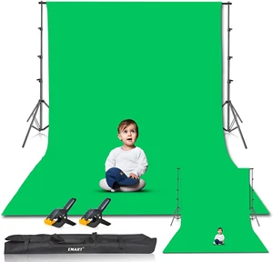 Photo Video Studio 8.5 X 10Ft Green Screen Backdrop Stand Kit, Photography Backg - Picture 1 of 12
