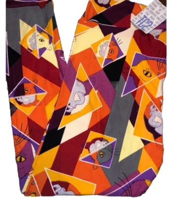 NUEVO CON ETIQUETAS LuLaRoe TC2 Alto y Curvilíneo 2 (18+) Gatos Espeluznante Halloween Leggings Foto 1 de 4