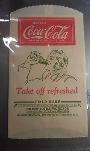 COCA-COLA NO-DRIP BOTTLE PROTECTOR (AVIATOR) DRY SERVER PROTECTOR 30's+ PILOT - Picture 1 of 4