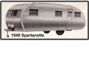 Remolque Spartanette 1948 entrenador refrigerador/caja de herramientas imán - Imagen 1 de 1