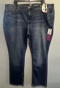 Lee Riders Women's Medium Wash Distressed Regular Fit MidRise Straight Size 24 M - Picture 1 of 12