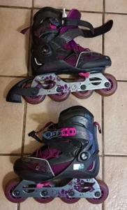 Inliner Kids Kinder verstellbar Gr:34-37 Mädchen gebraucht Skat F:SR Barbie-Look - Bild 1 von 3